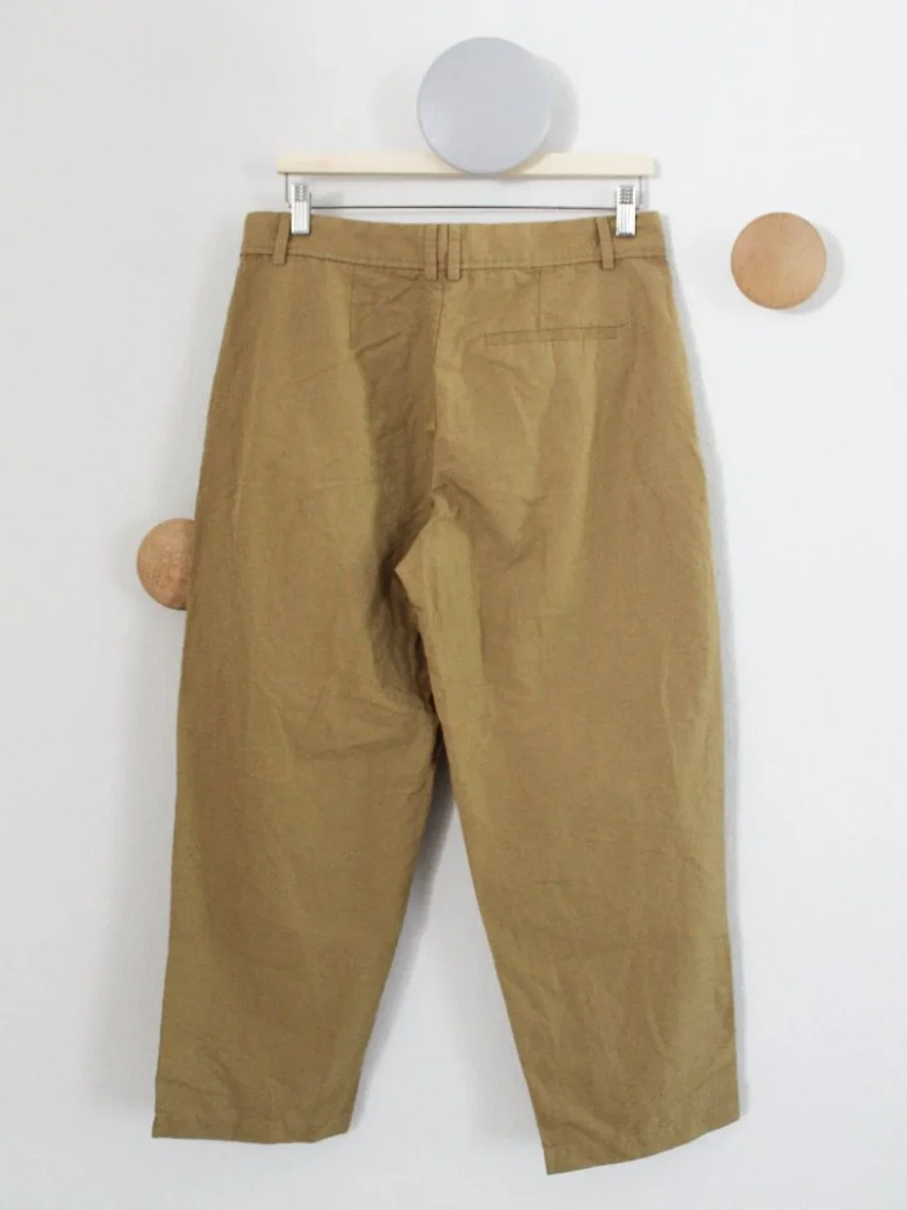 COS Pleated Linen Trousers Size EUR 38